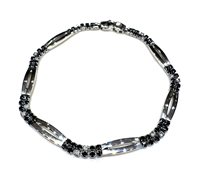 Bracelet Homme Classico Uomo in Or blanc Diamante DOPPIO TENNIS UOMO
